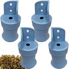 4 Pés Para Guarda Roupa 9cm Reforçado Cinza