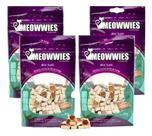 4 Petiscos Meowwies NaturalSushi Gatos Enroladinho Frango
