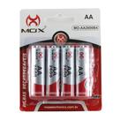 4 Pilhas Recarregável Mox AA 2600 Pilha Pequena