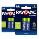 4 Pilhas Recarregável Rayovac Aa (pequena) 1350 Mah