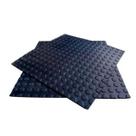 4 Placas Emborrachado Para Banheiro 50x50cm Tipo Moeda Cor Preto 1 m2