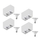 4 Plafon Sobrepor Recuo Save Energy + 2 Lâmp PAR30 10W 6500K