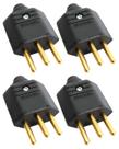 4 Plugue Macho 3 Pinos 10 A 2P+T MarGirius Preto