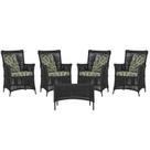 4 Poltronas e 1 Mesa Igapó em Alumínio Pintura Marrom Corda Náutica Estofado 5 4 Poltronas e 1 Mesa Igapó em Alumínio Pintura Marrom Corda Náutica Estofado 5