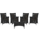 4 Poltronas e 1 Mesa Igapó em Alumínio Pintura Marrom Corda Náutica Estofado 9 4 Poltronas e 1 Mesa Igapó em Alumínio Pintura Marrom Corda Náutica Estofado 9