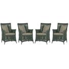 4 Poltronas Igapó Alumínio Micro Pintura Preta Corda Náutica Estofado 8