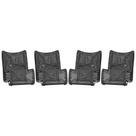4 Poltronas Texas em Alumínio Pintura Fendi Corda Náutica Trama Original