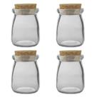 4 Porta Condimentos de Vidro com Rolha 100ml 1989 Lyor