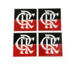 4 Porta Copo Quadrado Flamengo Personalizado Estilo Presente