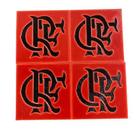 4 Porta Copo Quadrado Flamengo Personalizado Estilo Presente