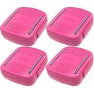 4 Porta Cotonetes Portátil Rosa para Viagem Elástico Interno Porta Acessórios Crippa