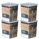 4 Pote Hermético Multiuso Lumini Quadrado Paramount 1700 ml 4 Pote Hermético Multiuso Lumini Quadrado Paramount 1700 ml