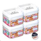4 Pote Porta Mantimento Cozinha Hermético Transparente 400ml