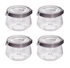 4 Potes 700 Ml Hermético Mantimento C/Trava Bolacha Biscoito