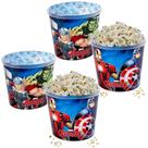 4 Potes de Pipoca Vingadores Avengers 2.1 litros Plasútil