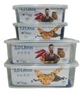 4 Potes Transparentes Volare Rischioto - Kit Penitenciária