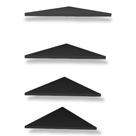 4 Prateleiras de Madeira Triangulares de Canto Decoração Cozinha Sala Quarto 4 Prateleiras de Madeira Triangulares de Canto Decoração Cozinha Sala Quarto