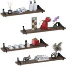 4 Prateleiras Suspensa Estilo Industrial Madeira 60cm UN PM