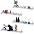 4 Prateleiras Suspensa Multiuso 60Cm Para Sala Quarto SF BB