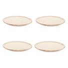 4 Pratos Raso de Cerâmica Tailandesa Laguna OFF 27cm - Cozinha Decorada Restaurante- 4 Peças.