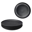 4 Pratos Raso Preto 26,5cm Grande Reforçado Oriental