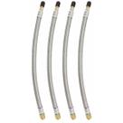 4 Prolongador Extensão Flexível Malha de Aço 270mm Bico De Roda