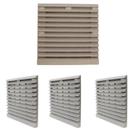4 Protetores Plástico Ventilador Com Filtro 150mm Cinza