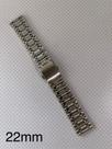 4 Pulseiras de Aço Prateada Terminal Reto 22mm