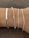 4 Pulseiras Prata Maciça 925 Lamina Cordão Baiano Singapura 4 Pulseiras Prata Maciça 925 Lamina Cordão Baiano Singapura