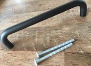 4 Puxador Alumínio Maciço Gaveta/armário 192mm Preto Fosco