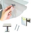 4 Puxador Gaveta Móveis Armário Ponto Quadrado Cromado 22mm