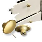 4 Puxadores Ponto Oval Dourado Fosco, feito em Metal Zamac
