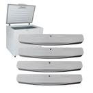 4 Puxadores Tampa Freezer Compativel Electrolux H300 400 500