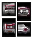 4 Quadros Carro Antigo Decoração Garagem Mecânica