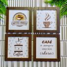 4 Quadros Decorativos Emoldurados Cozinha Cantinho Do Café