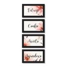 4 Quadros Decorativos Entrego Confio Agradeço Sala Quarto