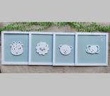 4 Quadros Impressos Safari Animais Quarto Infantil 30cm