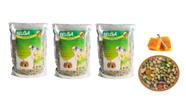 4 Rações Mistura para Passarinhos / Pássaro Periquitos Mel 500g
