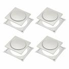4 Ralos Click Inteligente Inox Anti Inseto e Odor 10x10 Cm + 4 Porta Grelhas Inox
