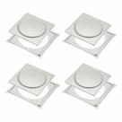 4 Ralos Click Inteligente Inox Anti Inseto e Odor 10x10 Cm + 4 Porta Grelhas Inox 4 Ralos Click Inteligente Inox Anti Inseto e Odor 10x10 Cm + 4 Porta Grelhas Inox