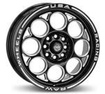 4 RODAS RAW ROUND / ARO 15X6,5 (5X114) ET38 cor:Preta Diamantada
