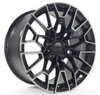 4 RODAS ZEUS IMP MODELO ESPORTIVO BMW / ARO 18 / 2 TALAS (5X120) ET30/35 cor:Preta Diamantada