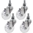 4 Rodizio Giratório Gel 50mm Parafuso Rosca Anti Risco 200kg Schioppa