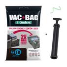 4 Saco Organizador A Vácuo Trip Bag Mala Viagem 60x40cm + Bomba