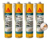 4 Selante Elástico Poliuretano Sikaflex 1a Plus Branco 300ml
