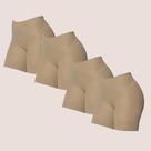 4 Shorts Modelador Diminui Barriga Sem Costuras Laterais