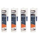 4 Silicone Base Água Selante Acrílico Branco 450g Silquim