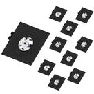 4 Spot AR70 Quadrado Preto com Base GU10 Save Energy