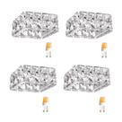 4 Spot Cristal Embutir Pastilhas Ac629 + Led G9 220v 3000k
