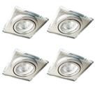 4 Spot De Cristal Direcionavel Embutir Quadrado Sala Gesso Bet09 4 Spot De Cristal Direcionavel Embutir Quadrado Sala Gesso Bet09